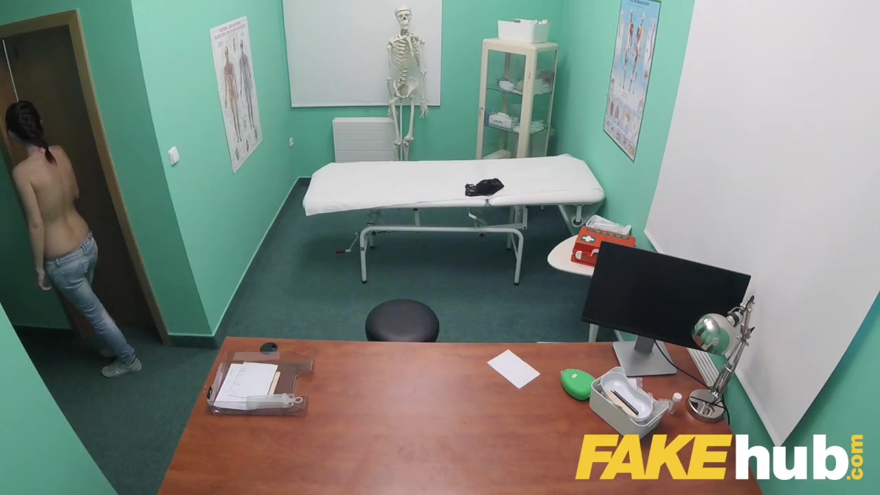 Fake Hospital Doctors thick long dick stretches out tight shaven pussy