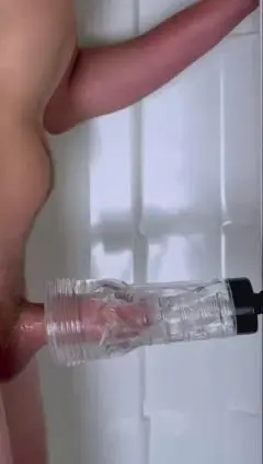 Fleshlight Fun in the Shower with a Cumshot Teaser