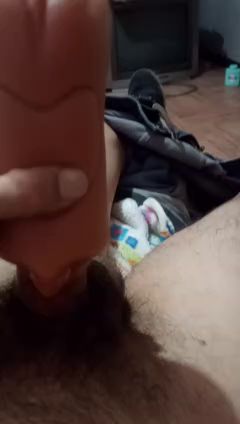 Large penis penetrates silicone vagina