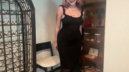Goth Girl's Intimate Striptease for Daddy