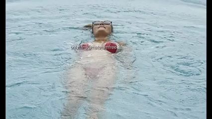 Asian Milf Homemade Creampie by the Pool