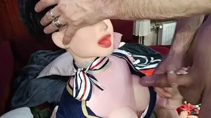 Stewardess Gives Rhythmic Handjob with French Nails