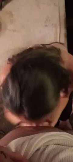 Intense Oral Action with Cum on Tits