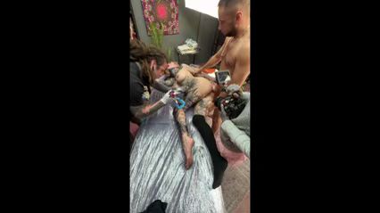 Tattoo Shop Fantasy: Girl Gets Inked and More