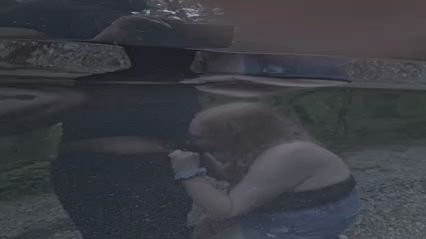 Trans Snow Bunny Delights in Hands-Free Cum Shot
