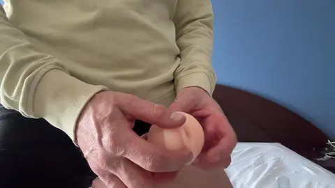 Tiny Mini Toy Stretched to Limit with Big Cock Creampie