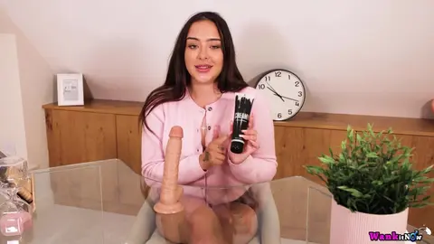Jerk Off Tutorial with a Brunette Beauty