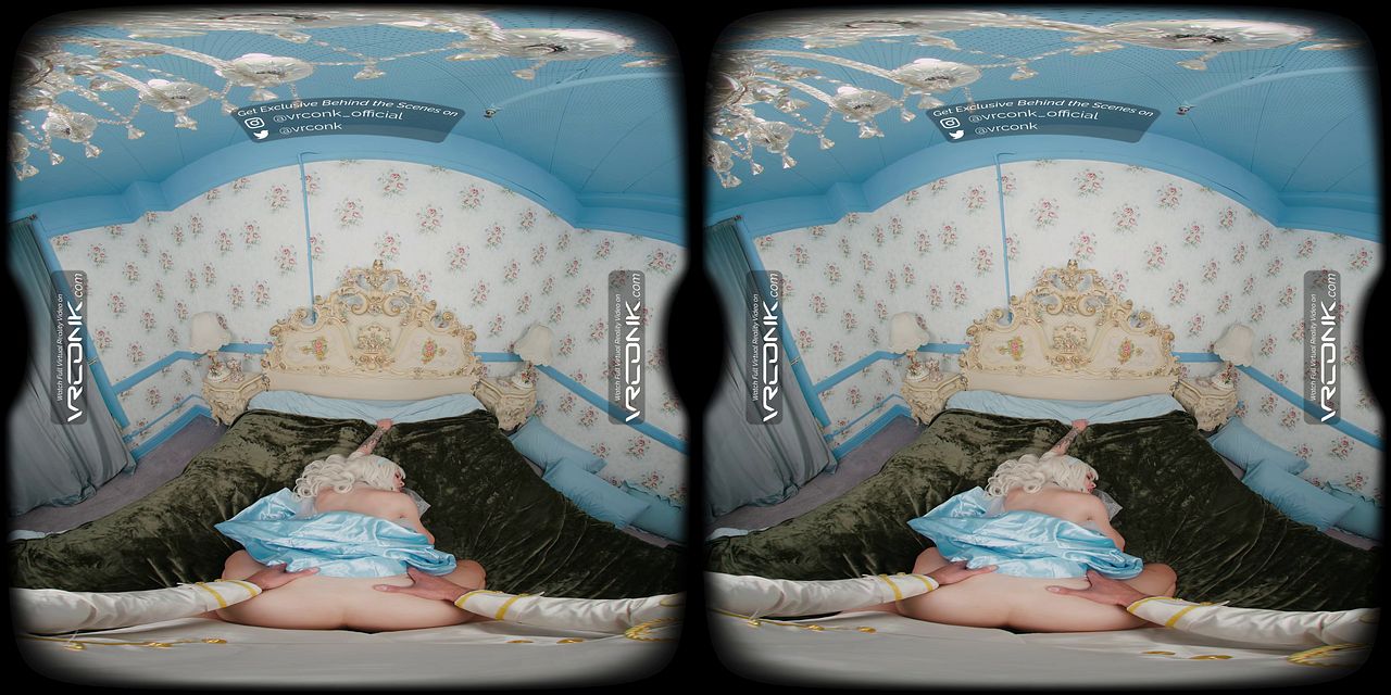 Cinderella Cosplay Porn Parody: Skinny Babe in VR Action