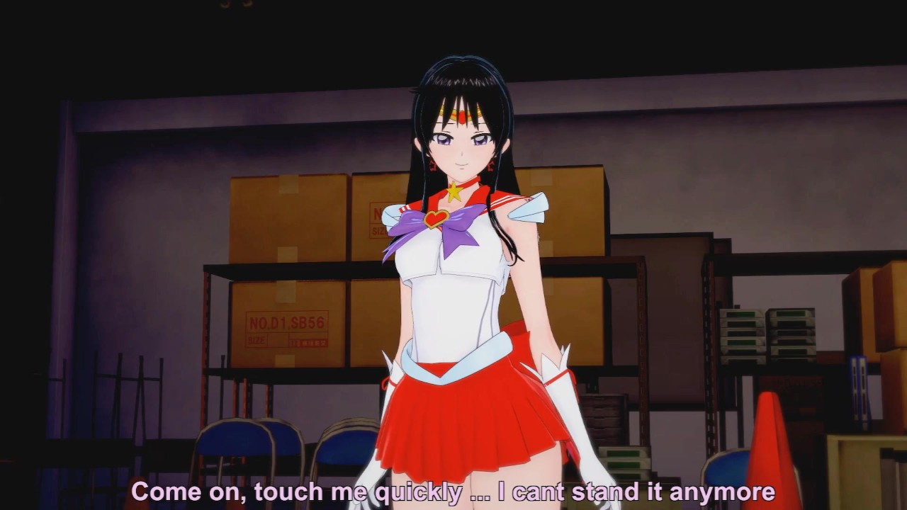Sailor Moon Threesome: Rei Hino in 3D Anime Action