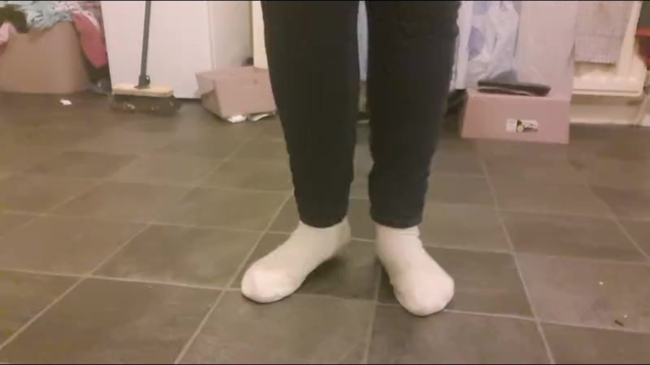 Sensual White Socks Tease: Erotic Foot Fetish Fun