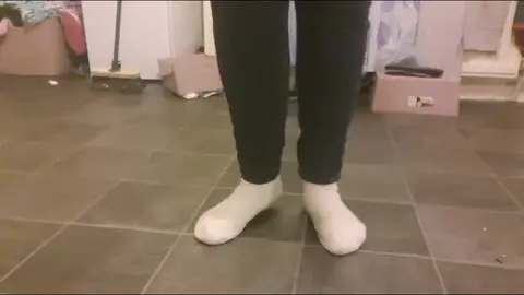 Sensual White Socks Tease: Erotic Foot Fetish Fun