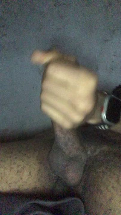 BBC Solo Action with Hairy Thighs