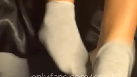 Ebony Teen Tease: Sock Removal Seduction