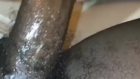 Big Black Cock Stroking with Oil