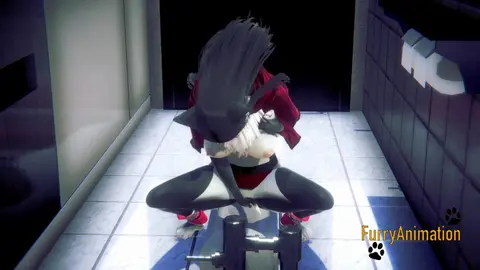 Hentai Furry Fun: Black Kitty's Toilet Adventure