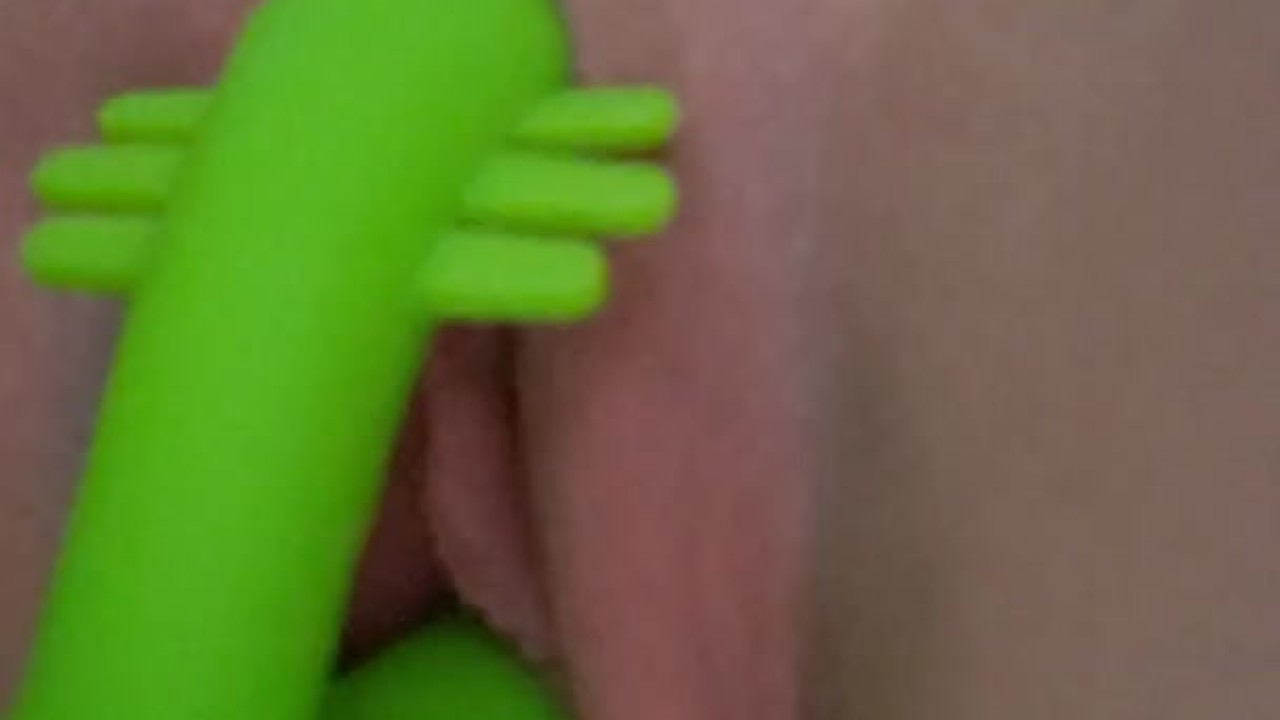 Solo Teen Girl Plays with Toy in Intimate Moment