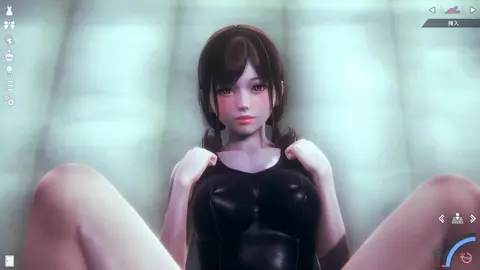 Japanese Schoolgirl in a Revealing Swimsuit