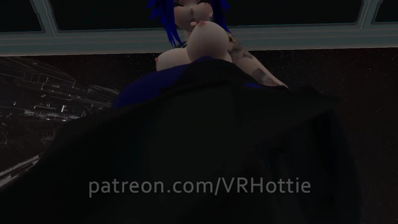 Cyberpunk 2077 Blue Haired Babe Fucks You in Pilot Chair Space Station Parody Robot POV Lap Dance