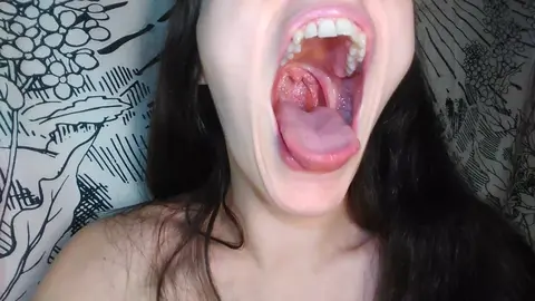 PinkMoonLust's Shameless Oral Tease on Camera