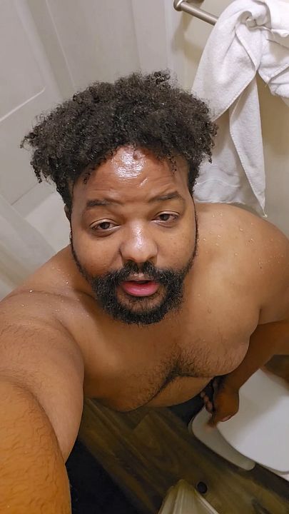 Shower Fun: Daddy's Solo Moment Caught