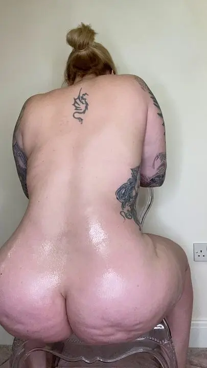 Juicy Ass Tease: Clear Chair Seduction