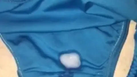 Intimate Cumshot Moment on Bikini Bottoms
