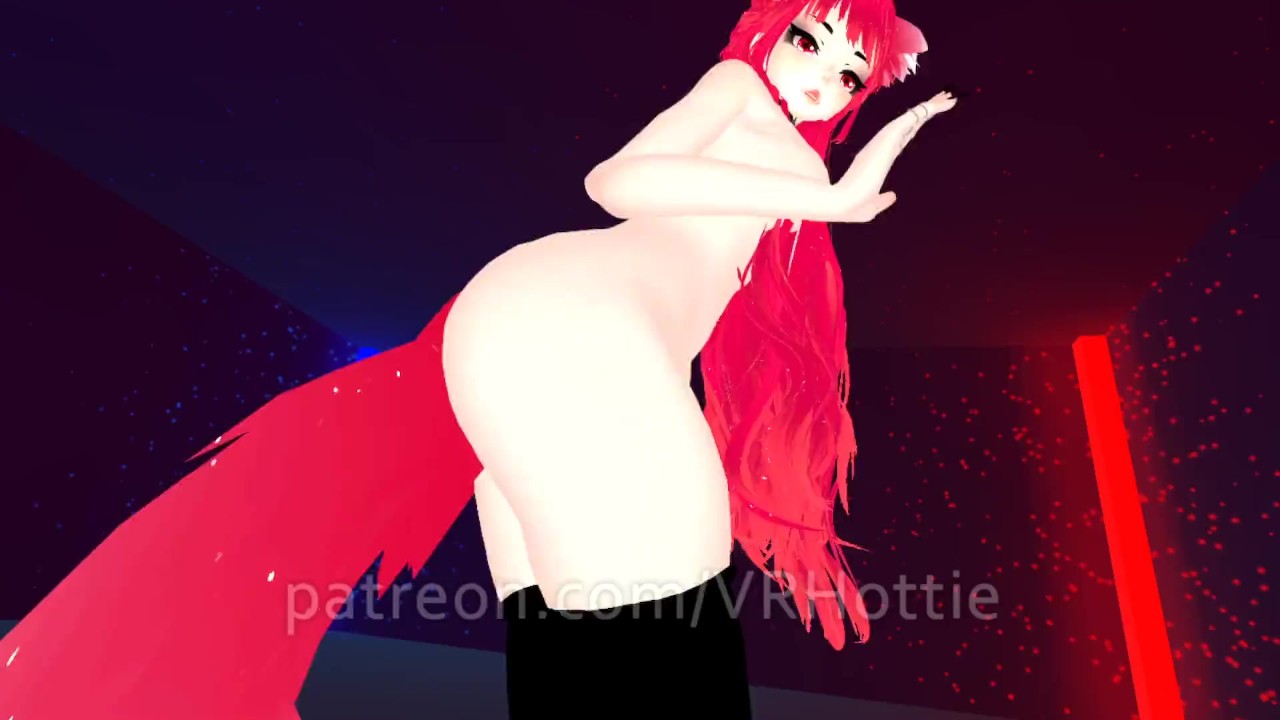 Neko Girl Strips Down in Black Booty Shorts for POV Lap Dance