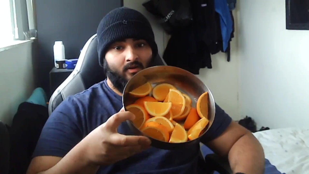 Solo Male Shares His Day While Enjoying Fresh Fruit