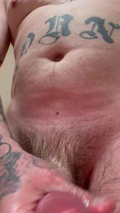 Thick Cock Stroking with Precum - Erotic Solo Play