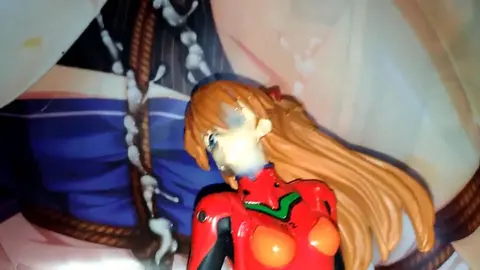 Asuka Langley Figure Gets a Cumshot in Eva Style