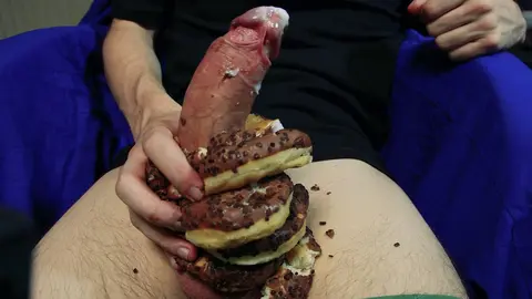 Donut Stacking on a Curved Cock: A Sweet Tease